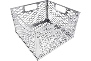 DELSBBQ Charcoal Firebox Basket for Oklahoma Joe's Highland Bandera Longhorn. Fits Most Offset Smoker Grill, Stainless Steel, 12 x 12 x 7.5 Inches