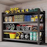 BYNSOE 60" W Storage Shelves 5000lbs Garage Metal Shelving Heavy Duty Garage Shelves Adjustable Storage Shelves for Industrial, Factory, (60" W X 24" D X 70" H)