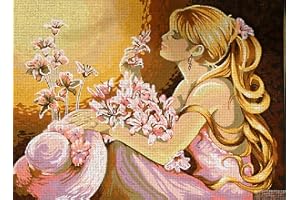 GOBELIN L Printed Canvas for Tapestry Embroidery Needlepoint (Canvas, Spring D566)