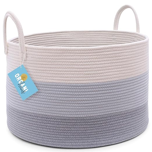 Organihaus Xxl Extra Large Cotton Rope Storage Basket 20 X13 5