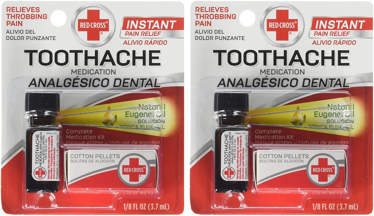 Red Cross Toothache Complete Medication Kit 0.12 oz (Pack of 2) : Beauty