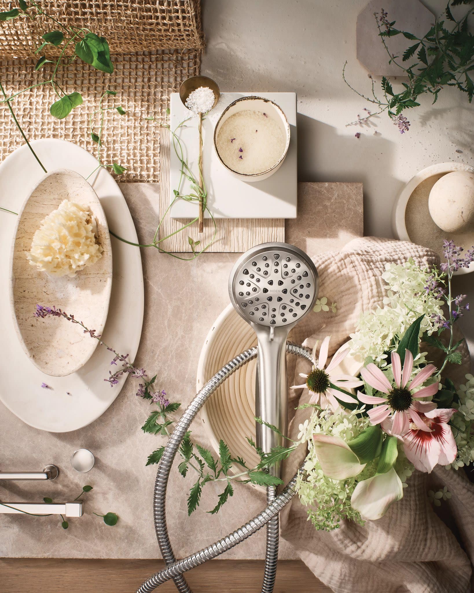 Moen Attune Shower Head with Handheld Sprayer, 6 Handheld Shower Head Spray Settings, Spot Resist Brushed Nickel Finish, 218H0SRN