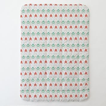 coral and teal arrow crib bedding