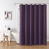 Shower Curtain 182x182cm Waffle Fabric with Metal Hooks Purple view 2