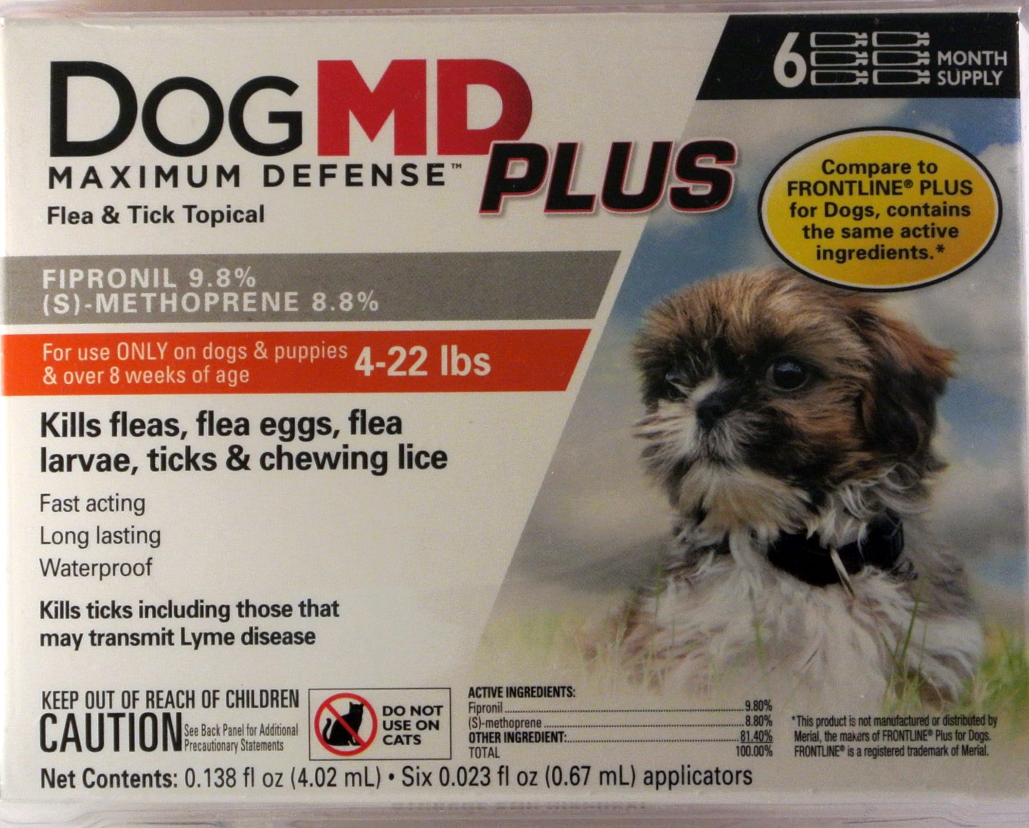 Dog MD Plus 4-22 Lb Dog Flea & Tick Treatment 6 Count