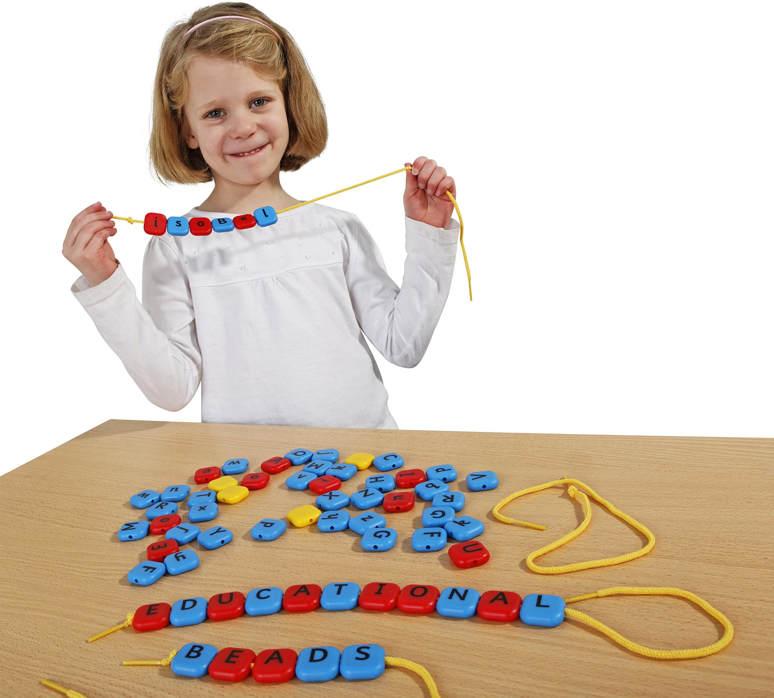 Educational AdvantageEA-6-2 Lacing Letter Bead, 66 Bead