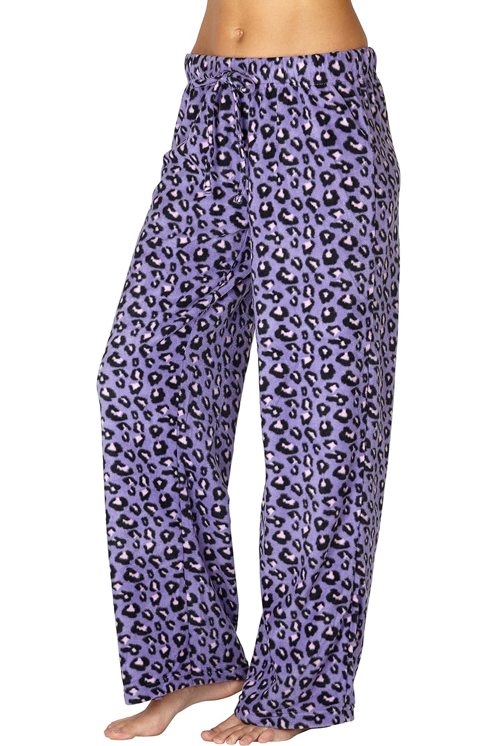 wholesale INTIMO Women's ZebraPrint Microfleece Pajama Pant, Purple, L