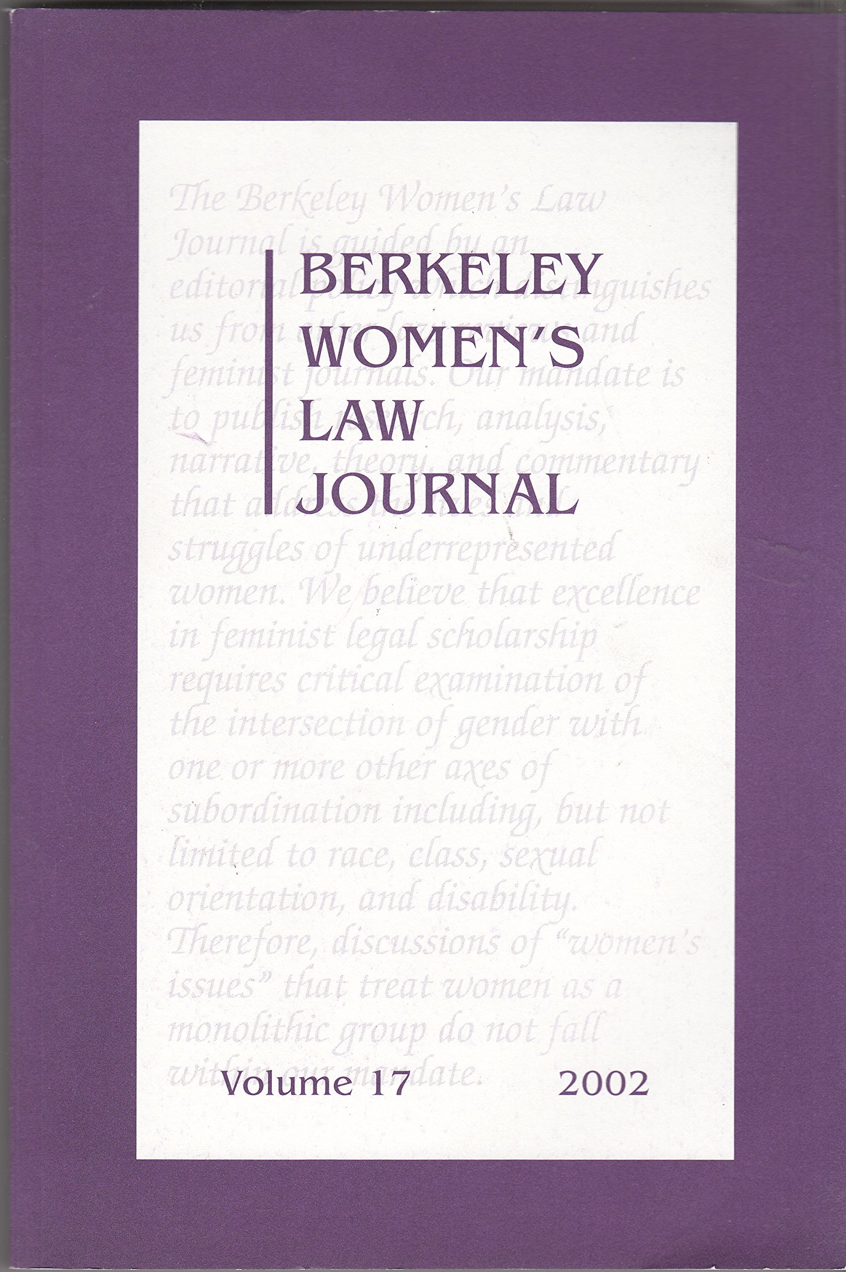 Berkeley’s Women’s Law Journal