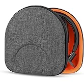 Geekria Shield Headphones Case Compatible with JLab Go Lux ANC, Audio Neon Folding/Studio Pro, Replacement Hard Shell Travel Carrying Bag (Dark Grey)