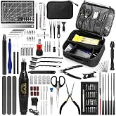 124 Pcs 3D Printing Tool Kit - Complete 3D Printer Accessories - 3D Printer Nozzle Cleaning kit with Deburring Tool - 3D Printer Scraper and Removal Pliers - for Model Finishing and Maintenance Tasks