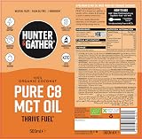 Hunter & Gather Pure C8 MCT Oil 500ml Organic Coconut Triple Steam Distilled view 9