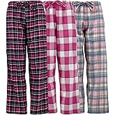 Andrew Scott Women's Flannel Sleep Pants| Lounging PJ Pant | Drawstring & Pockets | Multi Packs & Colors