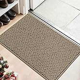 COSY HOMEER Door Mat 20" x 32",Non Slip Absorbent Entryway Rugs,Dirt Trapper Doormats,Washable Entrance Mats,Low Pile Welcome Floor Mat for Front Back Door and Entry Mats,Taupe