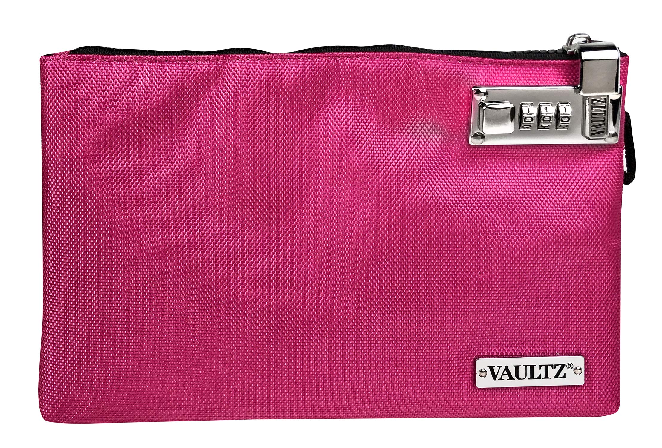 Photo 1 of Vaultz Money Bag with Lock - 7 x 10 Inches, Men & Women's Locking Accessories Pouch for Cash, Bank Deposits, Wallet, Medicine, Phone and Credit Cards - Pink