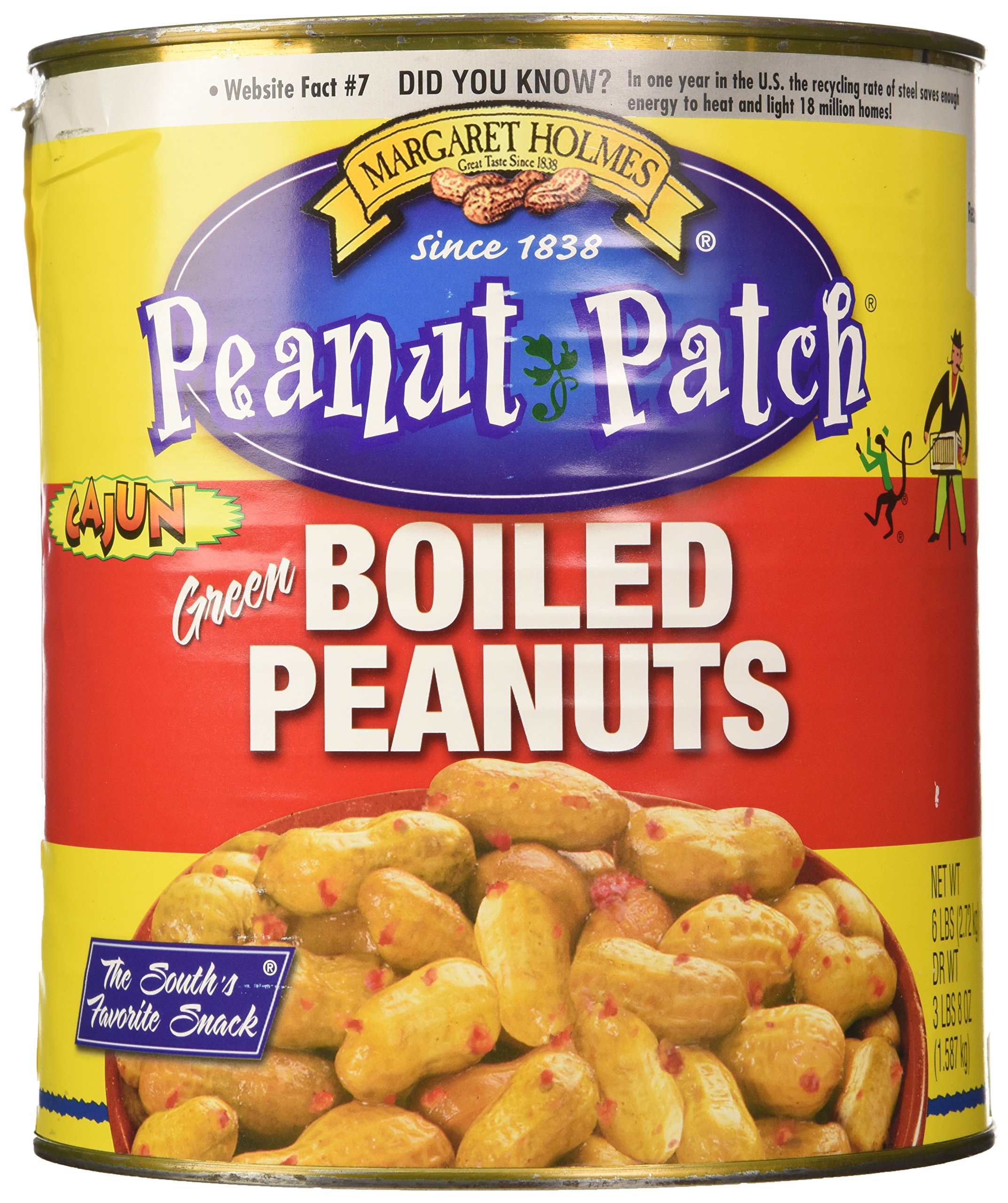 Margaret Holmes, Green Boiled Peanuts, 6lb Can Snack Peanuts Grocery & Gourmet Food