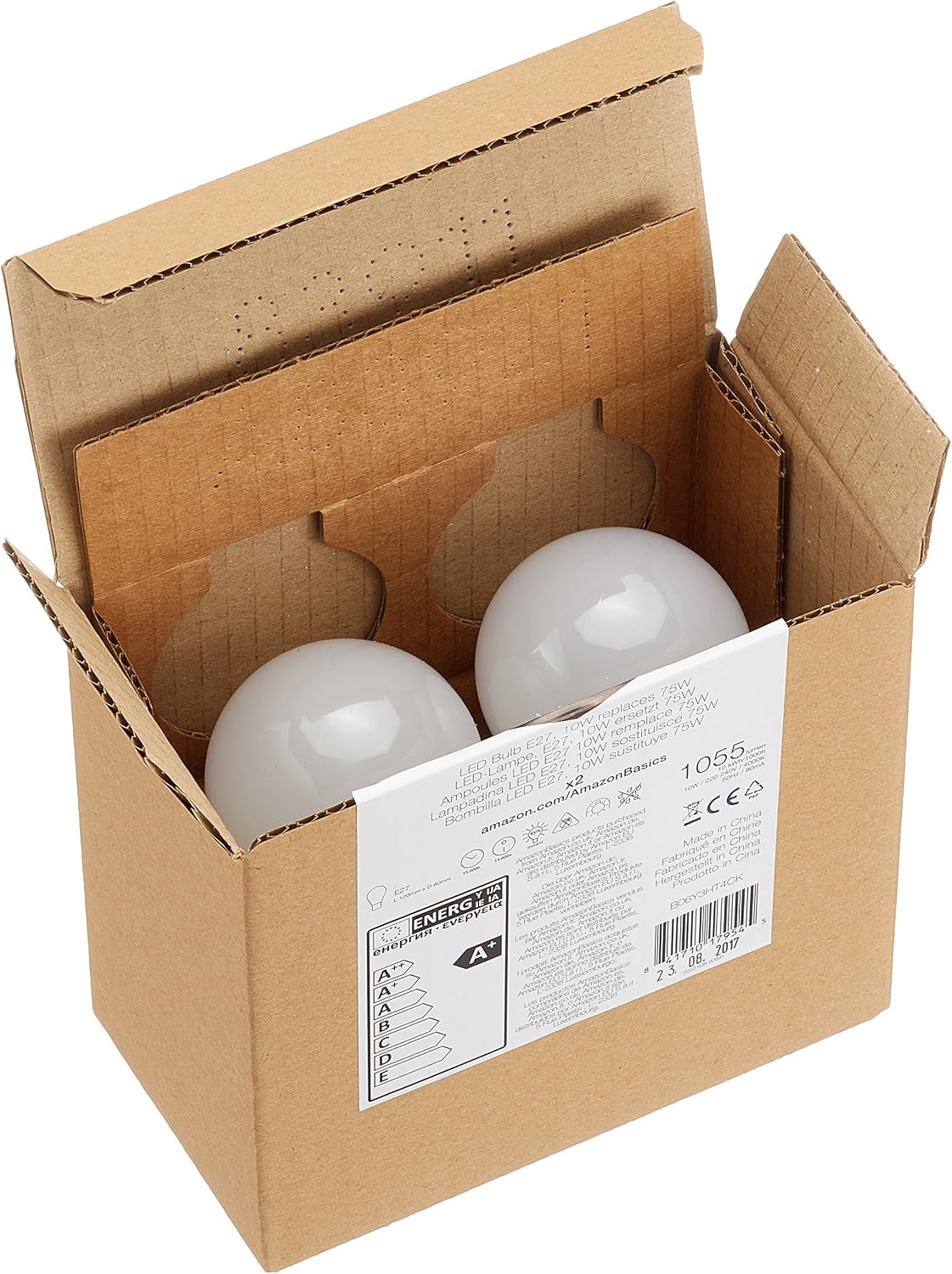 Amazon Basics LED E27 Edison Screw Bulb, 10W (Equivalent to 75W), Cool White, Non Dimmable - Pack of 2, 2 Count - Image 5