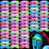SHQDD 64Pack LED Glasses 5 Colors Light Up Glasses,Glow In The Dark Party Supplies, Shutter Shades Glow Sticks Glasses Neon Sunglasses Accessories for Kids Adults New Years Eve