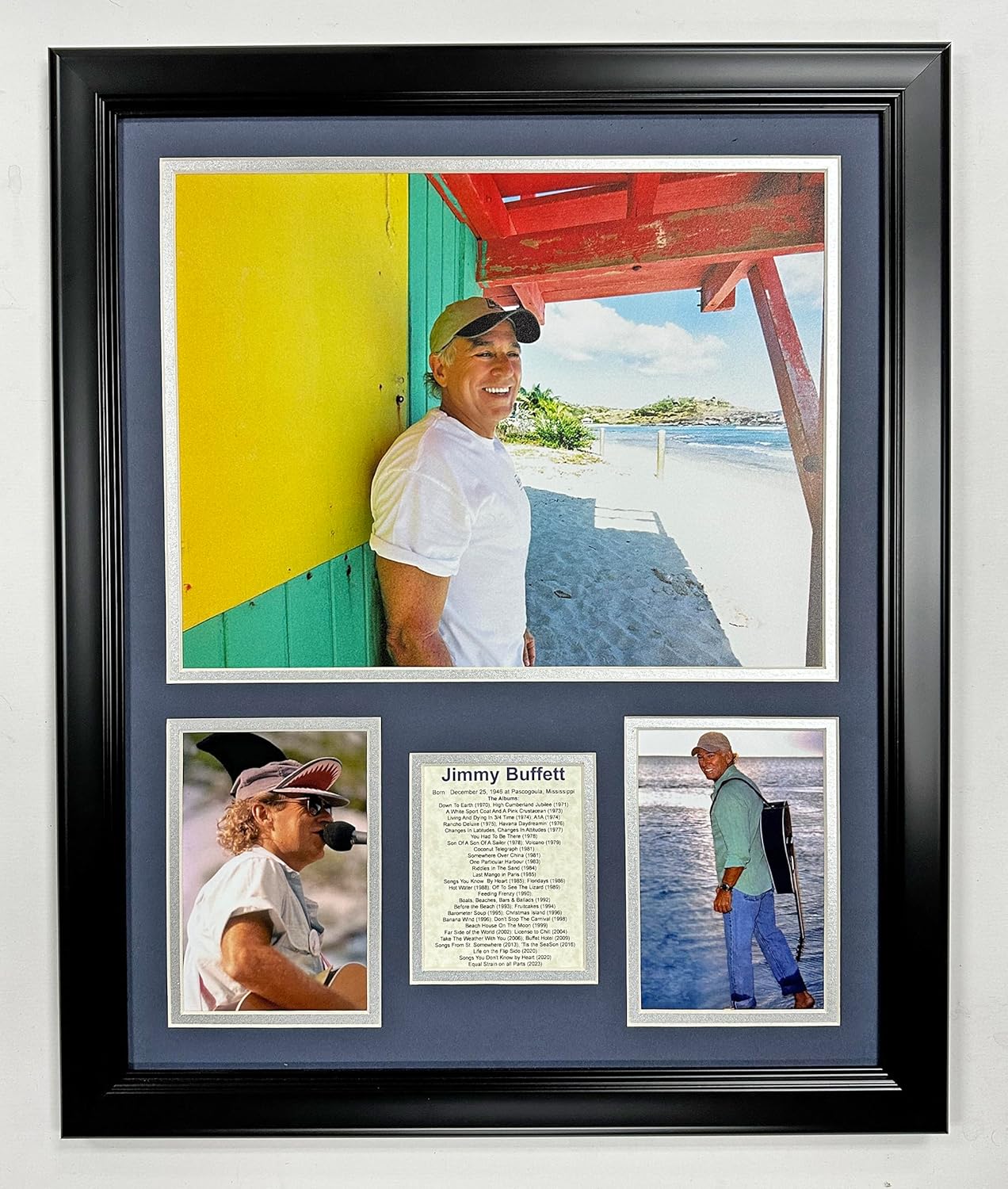 Photographs - Art of Hollywood Jimmy Buffett, Framed Photo Presentation- 18 x 22 Inches