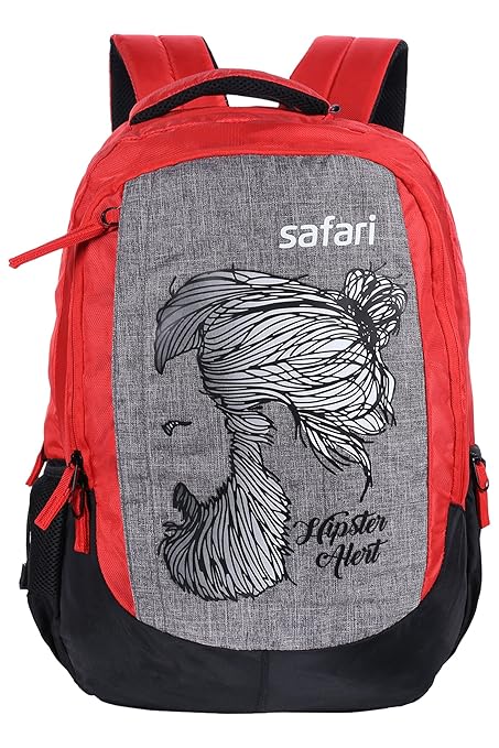 Safari 42 Ltrs Red Casual Polyester Backpack (HIPSTERPLUS18CBRED)