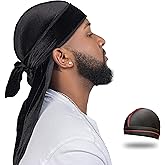 Velvet Durag for Men Wave Cap Velvet Dorag for Men Women 360 Wave