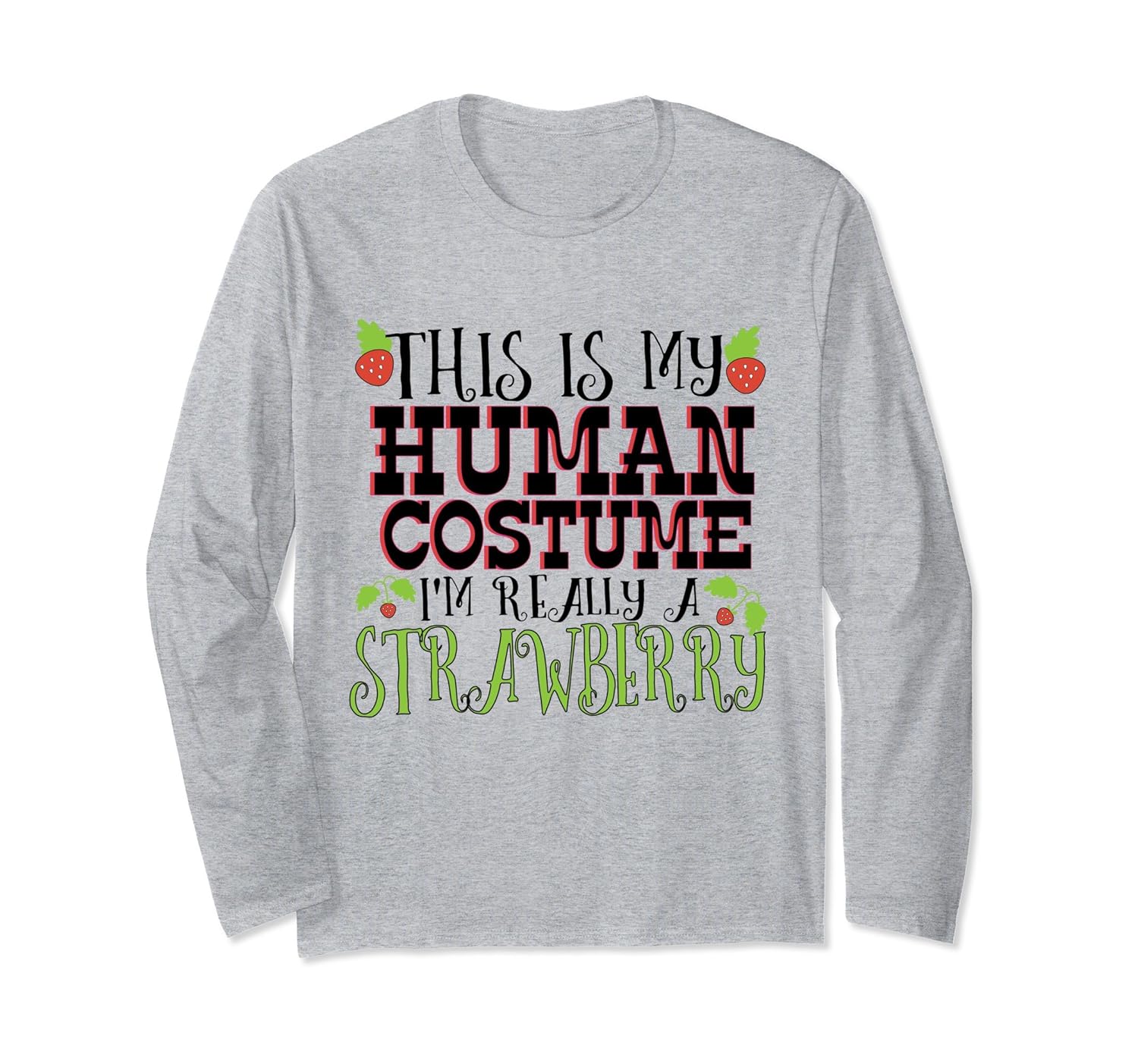 Strawberry Human Costume Halloween T-shirt Girls Boys Kids-ANZ