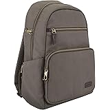 Travelon Anti-Theft Courier Slim Backpack, Stone Gray, 14 x 17 x 3