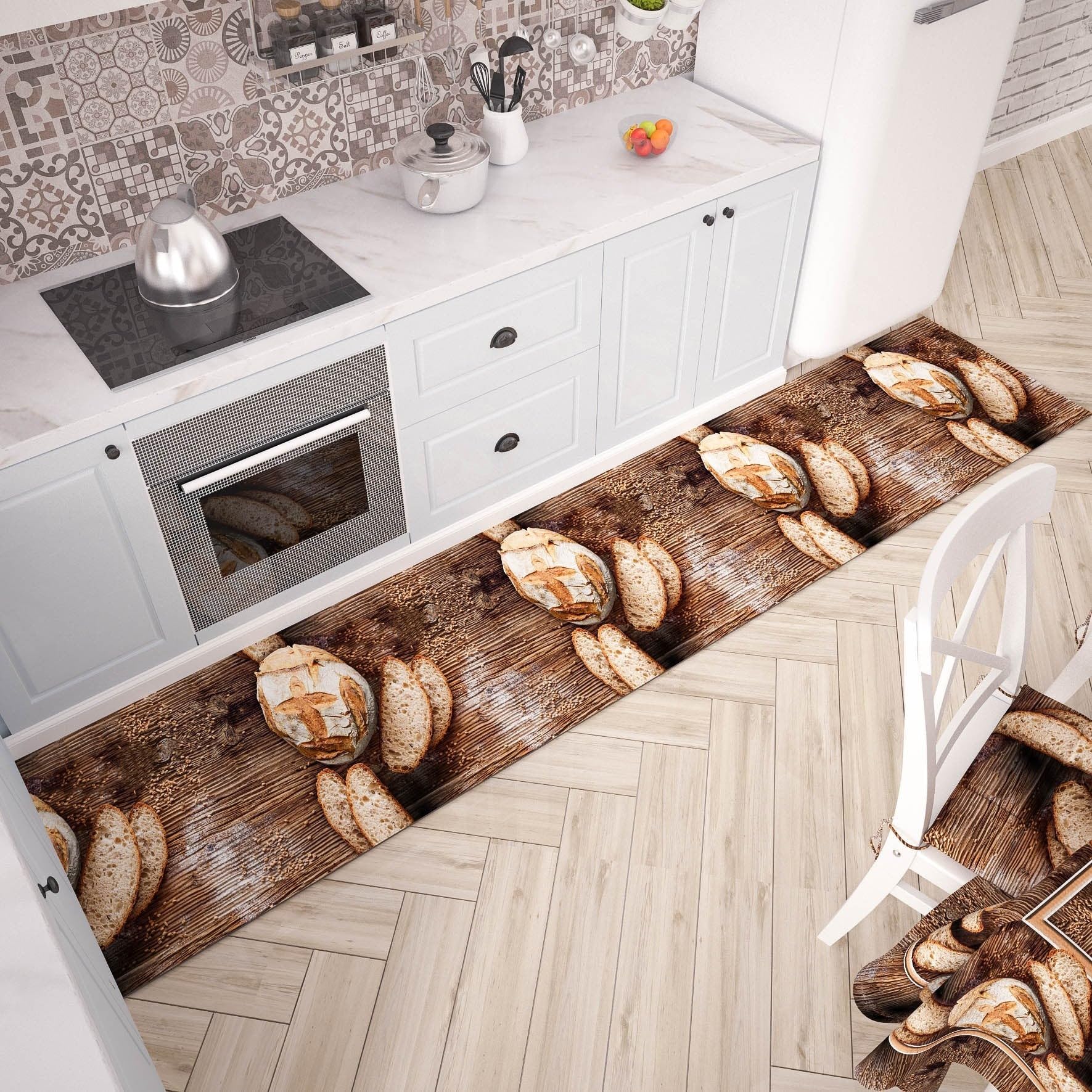 PETTI Artigiani Italiani-Kitchen Rug, Kitchen Rectangualr Rugs, Area Rug, 3D Print Pattern, 100% Made in Italy — image 1