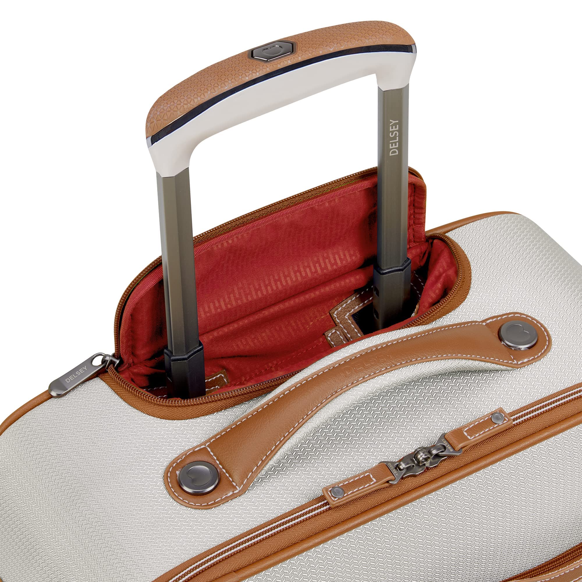 DELSEY PARIS Chatelet 2.0 Softside Luggage Under-Seater with 2 Wheels, Angora, Carry on 16 Inch