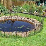 WELDUN Garden Fence 320cm x 61cm 10 Panels Rustproof Metal Barrier view 7