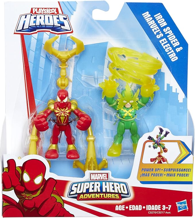 Playskool Heroes Marvel Super Hero Adventures Iron Spider And Marvel S Electro ロボット 子ども向けフィギュア おもちゃ Amazon