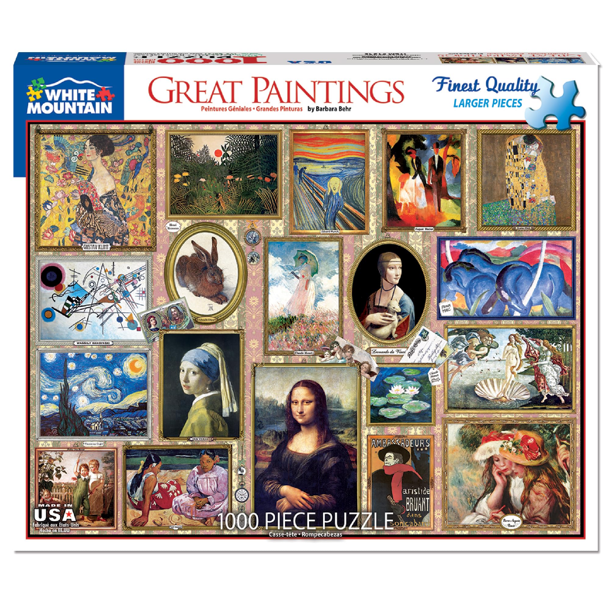 White Mountain Great Paintings 1000 piece jigsaw puzzle 760mm x 610mm (wmp)