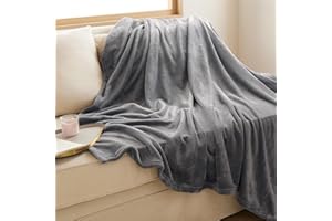 Bedsure Blankets for Bed Queen Size - Fleece Cozy Soft Blanket for Women, Lightweight Fuzzy Flannel Throw for All Seasons, Gr