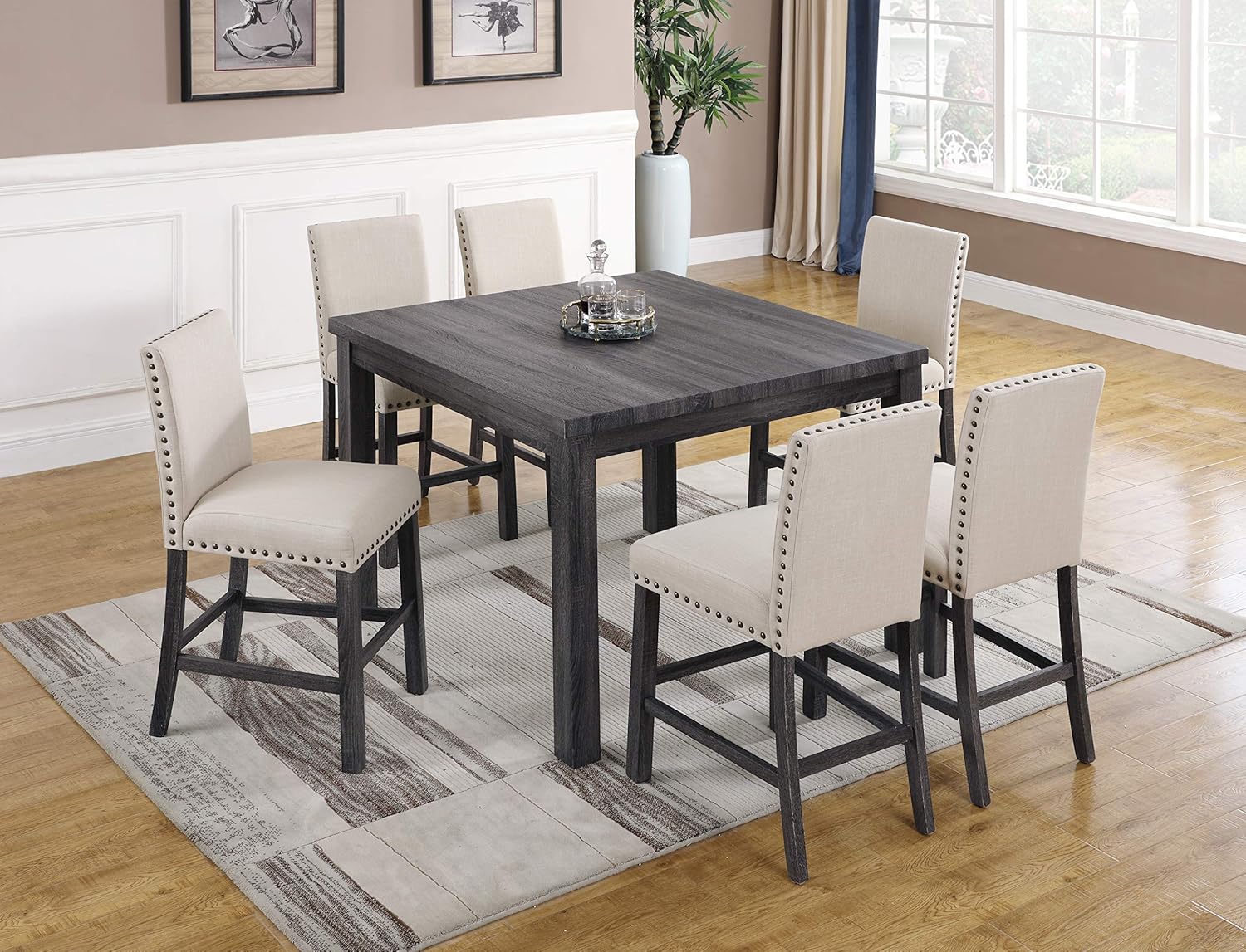 Amazoncom Best Master Furniture H800 Helena 7 Pcs Counter Height