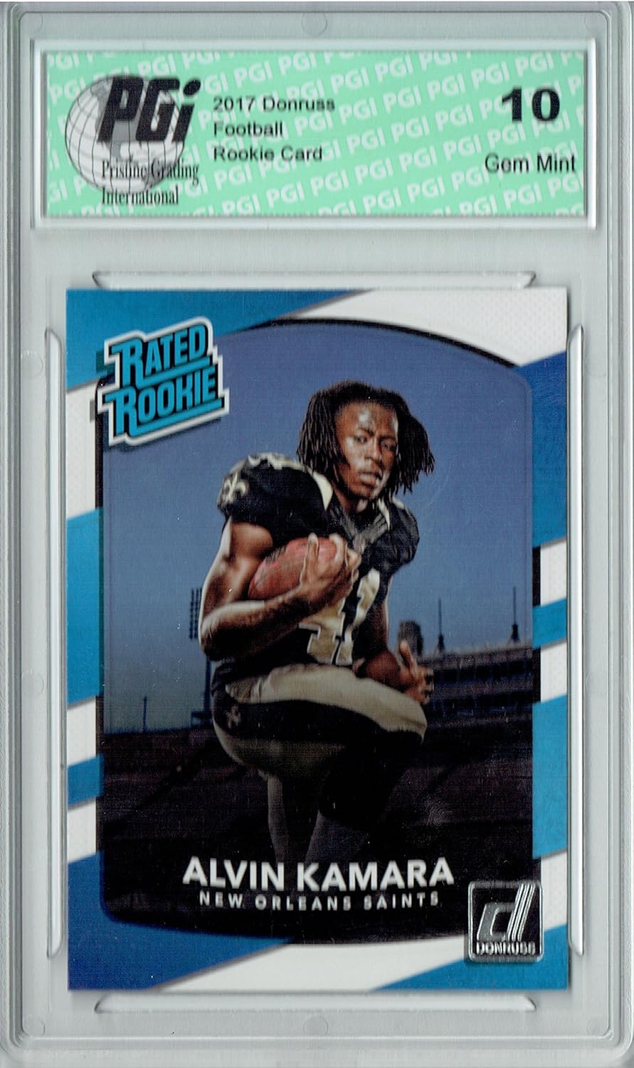 Alvin Kamara 2017 Donruss 349 Rated Rookie Card PGI 10 Sports 