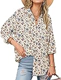 Zeagoo Cotton Linen Shirts for Women Cute Camp