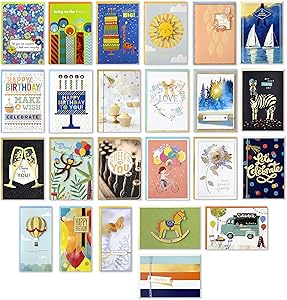 Hallmark Pack of 24 Handmade Assorted Boxed Greeting Cards, Herringbone Pattern—Birthday Cards, Baby Shower Cards, Wedding Cards, Sympathy Cards, Thinking of You Cards, Thank You Cards