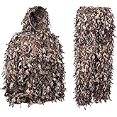 North Mountain Gear Woodland Camo Ghillie Suit 3D Leaf with Zippers and Pockets