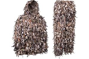 North Mountain Gear Woodland Camo Ghillie Suit 3D Leaf with Zippers and Pockets