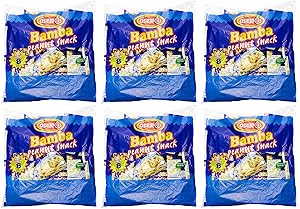 Bamba Peanut Snacks for Babies - All Natural Baby Peanut Puffs 6 Family Packs (Pack of 48 x 0.7oz Bags) - Peanut Butter Puffs made with 50% peanuts