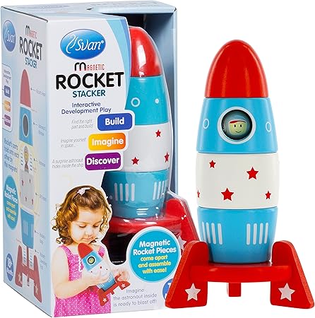 Magnetic Stacking Toy Space Rocket 