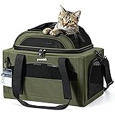 Pecute Top-Expandable Cat Carrier Airline Approved(42 * 28 * 23cm),Breathable Dog Carrier Soft-Sided Pet Carrier for Small Ca