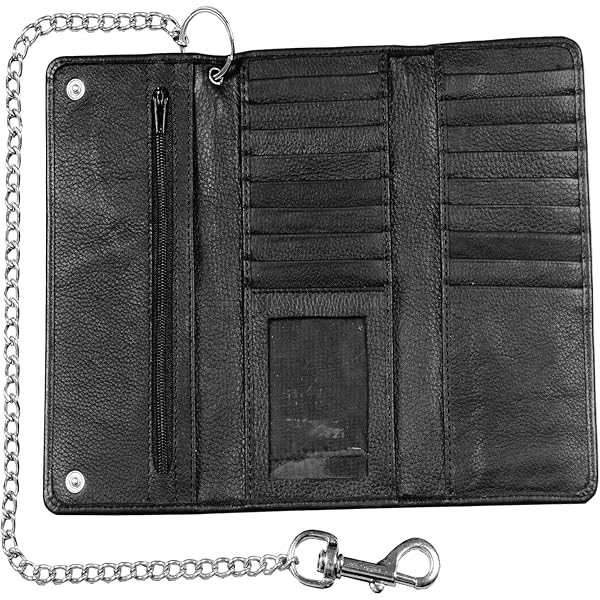 小物 kc's leather bikers long wallet Keep On Truck'n Tiger Truck Genuine Leather Wallet With