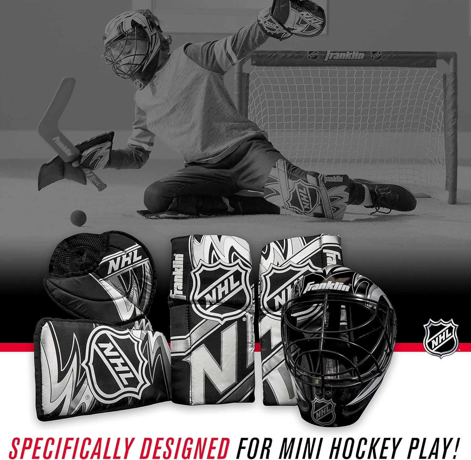 Franklin Sports 12436 NHL Mini Hockey Goalie Equipment with Mask Set : Hockey Puck : Sports & Outdoors
