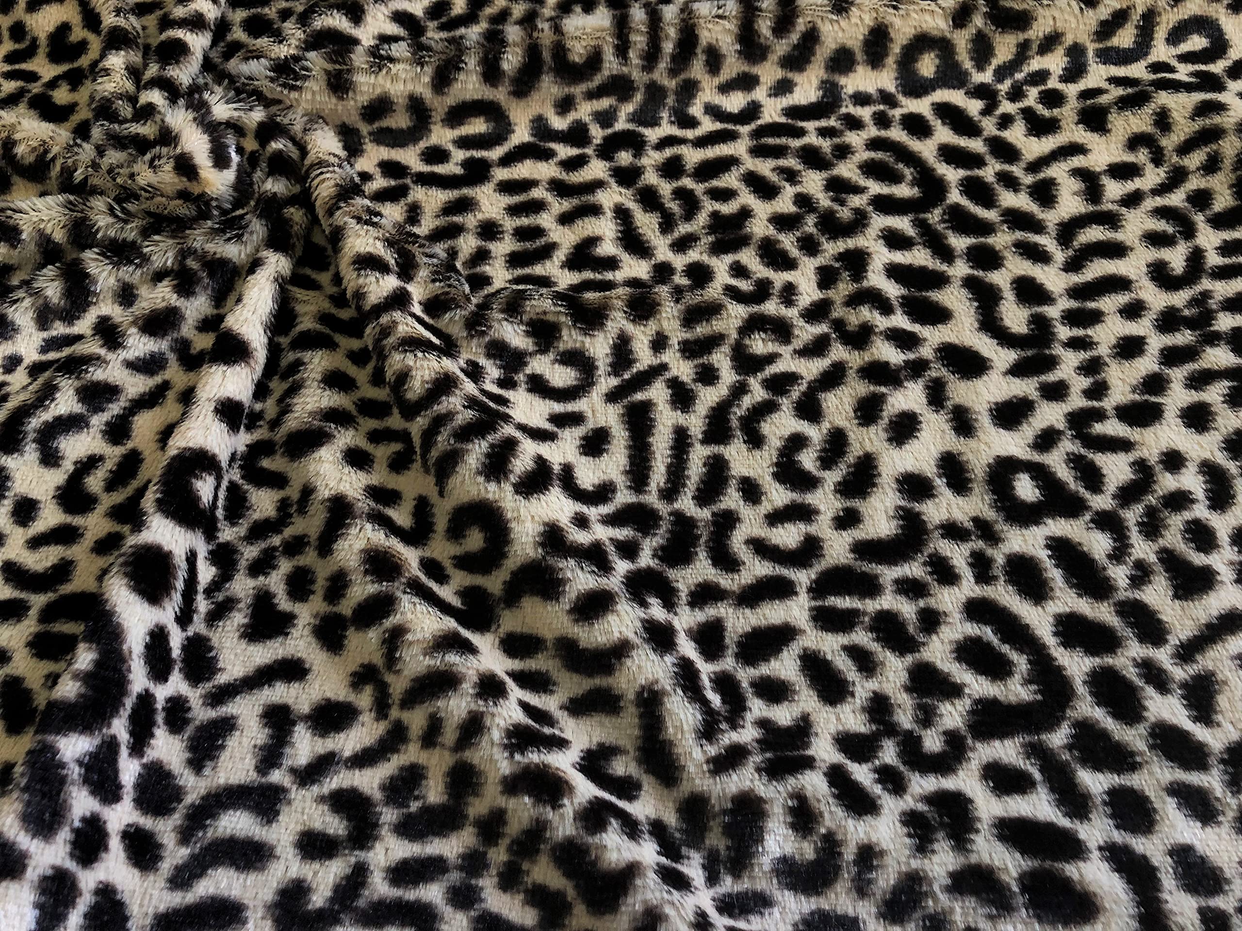Super Luxury Micro Faux Fur Fabric Material - Wild CAT, 1Mtr 150cmx100cm