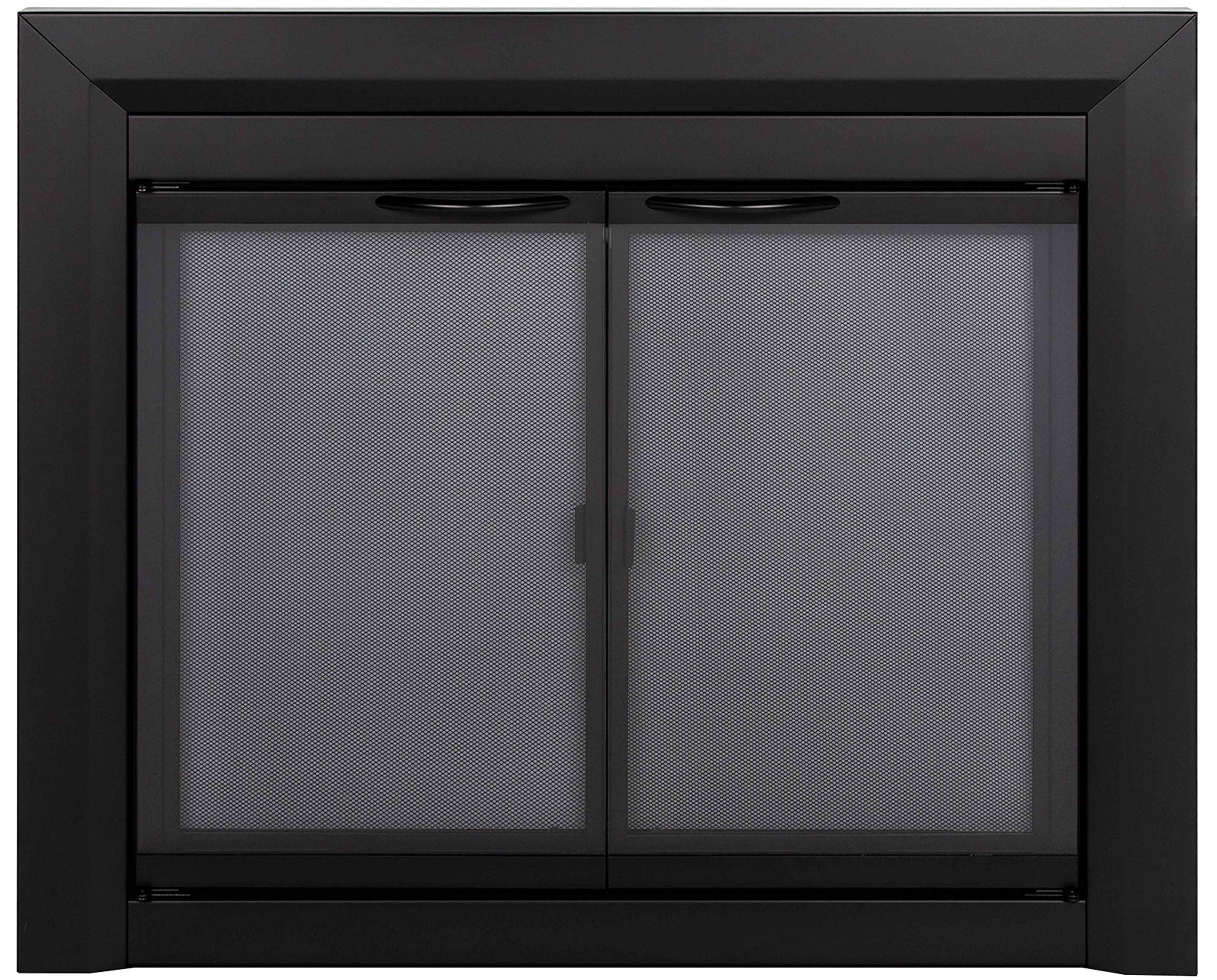 Photo 1 of **BENT FRAME***Pleasant Hearth Carlisle Fireplace Glass Door, Medium (CL-3001), Black