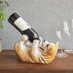 True Cute Corgi Polyresin Wine Bottle Holder Set of