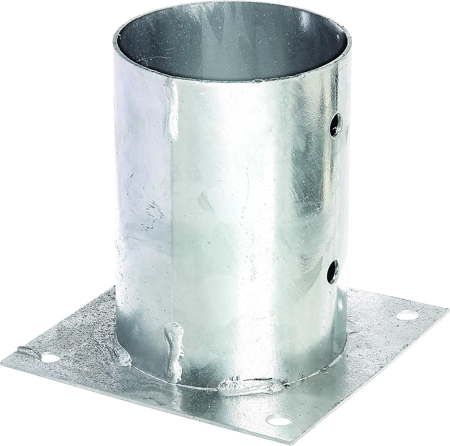 GAH-Alberts Screw-On Sleeve for Circular Wooden Posts Hot-Dip Galvanised diameter 121 mm, Silver