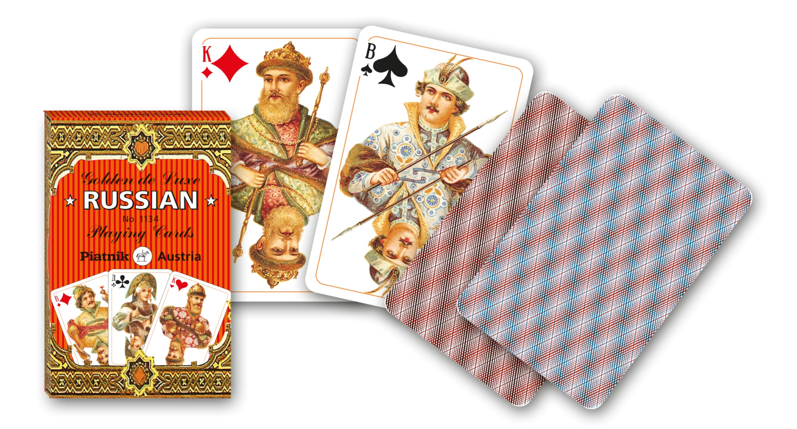 Piatnik 1134.0 1134" Russian Golden de Luxe Single Deck, 3 Years to 99 Years