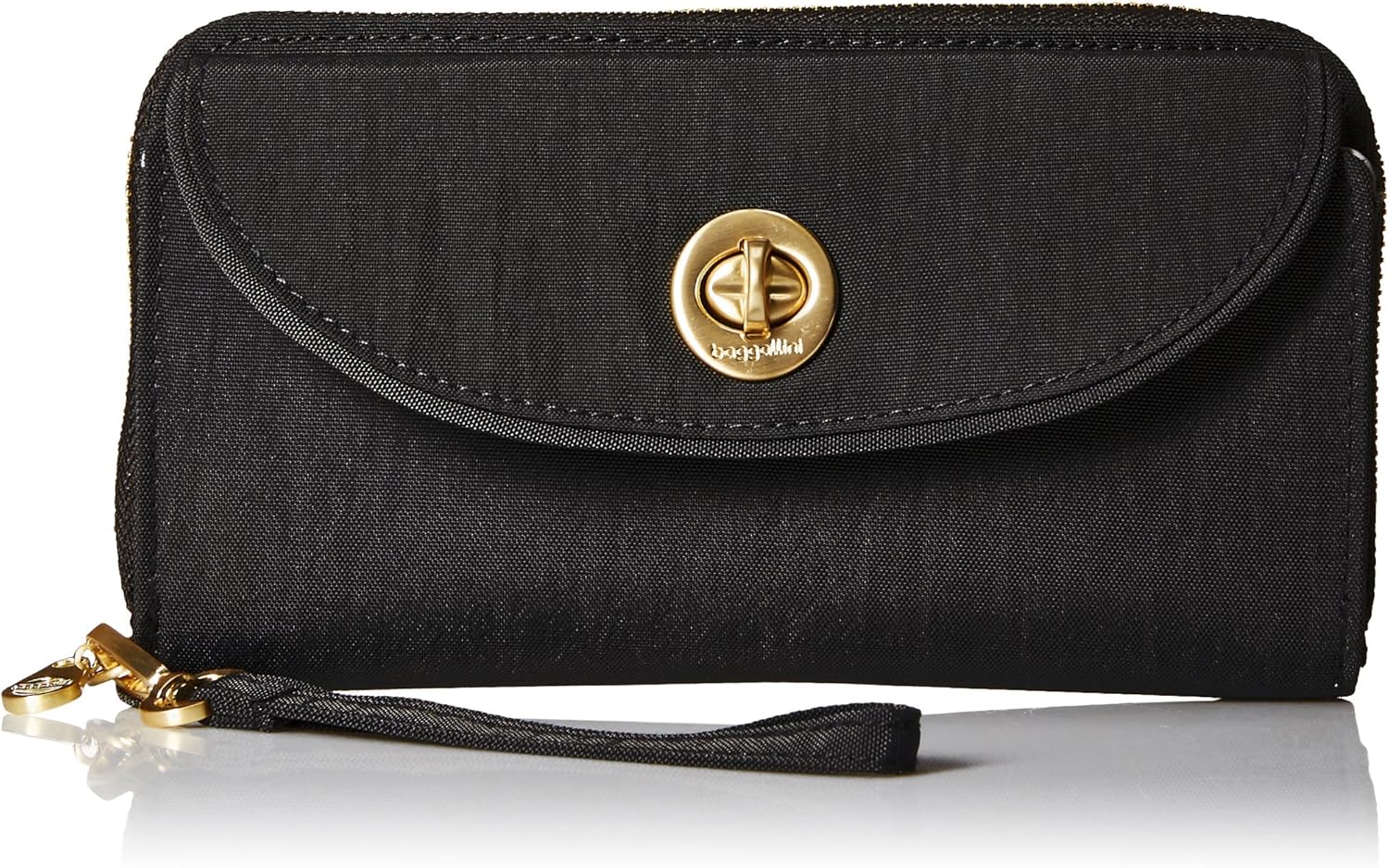 Baggallini Women's Luxor Wallet Wristlet with RFID Protection, Gold