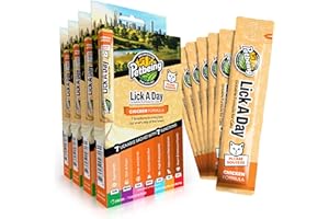 PETBEING Lick a Day | Specially Formulated 7-in-1 Functions Daily Real Meat Lickable Cat Supplemets | Tasty Cat Puree Squeeze ups for Cats & Pet Vitamins Combination (7-Pack x 4, Chicken)